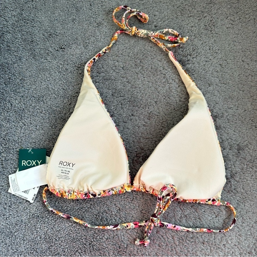 Roxy Floral Bikini Triangle Top and Ultracheeky Bottom - Picture 5 of 9